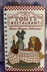 Disney Lady & The Tramp Tony’s Restaurant Tab Journal Notebook Hard Back NEW ❤️ - Picture 1 of 11