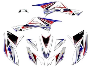 2008-2012 TRX 400 SURGE White/blue Senge Graphics Kit Compatible with Honda - Picture 1 of 7