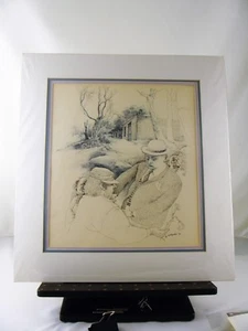 Signed Francisco McBride Pen, Ink & Watercolor drawing unknown title ca. 1971 - Picture 1 of 3