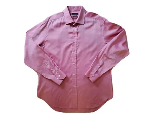 Zara Men's Size XL Man US Pink Button Down Shirt Salmon Tailored Fit Long Sleeve - Picture 1 of 12