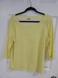 7 von 44 BASIC EDITIONS gelb und weiß Top Bluce 3/4 Ärmel, Größe L/G - Bild 1 von 2