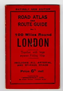 VINTAGE - LONDON – 100 MILES AROUND ROAD ATLAS – GEOGRAPHIA LTD – C.1935 - Picture 1 of 2