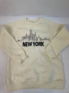 New York - Primark Beige Sweatshirt Pullover Size 11-12 Years - Picture 1 of 5