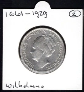 Coin Netherlands 1929, 1 Gld-Wilhelmina Silver 0.720 - Co2212-082 - Picture 1 of 4