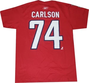Washington Capitals John Carlson Reebok Throwback Red Shirt  New Tags - Picture 1 of 3