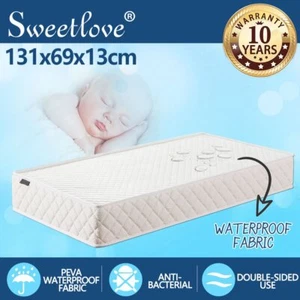 Baby Crib Cot Mattress Toddler Bed Bonnell Spring Foam PEVA Fabric Mattresses - Picture 1 of 13