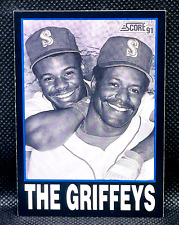 KEN GRIFFEY JR. - 1991 Score Baseball - THE GRIFFEYS #841 - SEATTLE MARINERS