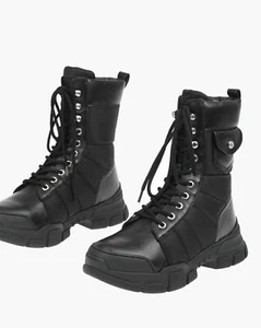 BOTAS CON CORDONES DE BOLSILLO LOVE MOSCHINO PANEL EN NEGRO REINO UNIDO 5 - Imagen 1 de 6