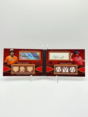 Topps Sterling Chipper Jones/Eddie Murray 2010 pares doble auto triple reliquia 1/10 Foto 1 de 3