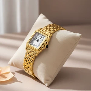 Damen Armbanduhr  Vintage Vergoldet Rechteckiges Gehäuse Analog  Mode - Bild 1 von 4