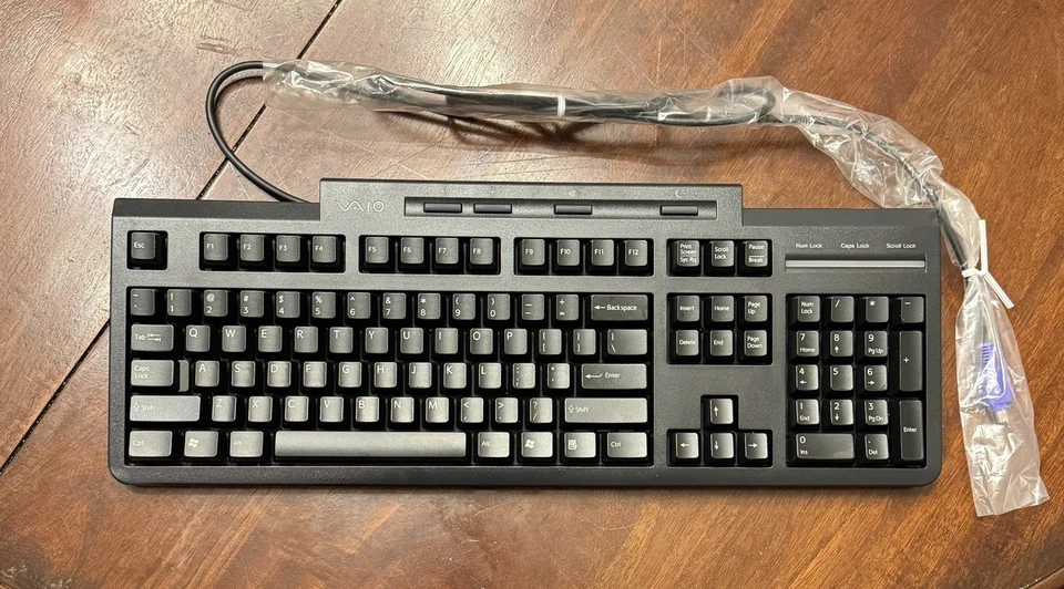 Sony Vaio Windows Mechanical Keyboard Model PCVA-KB4P/U Vintage VIDEO - Image 1 of 4