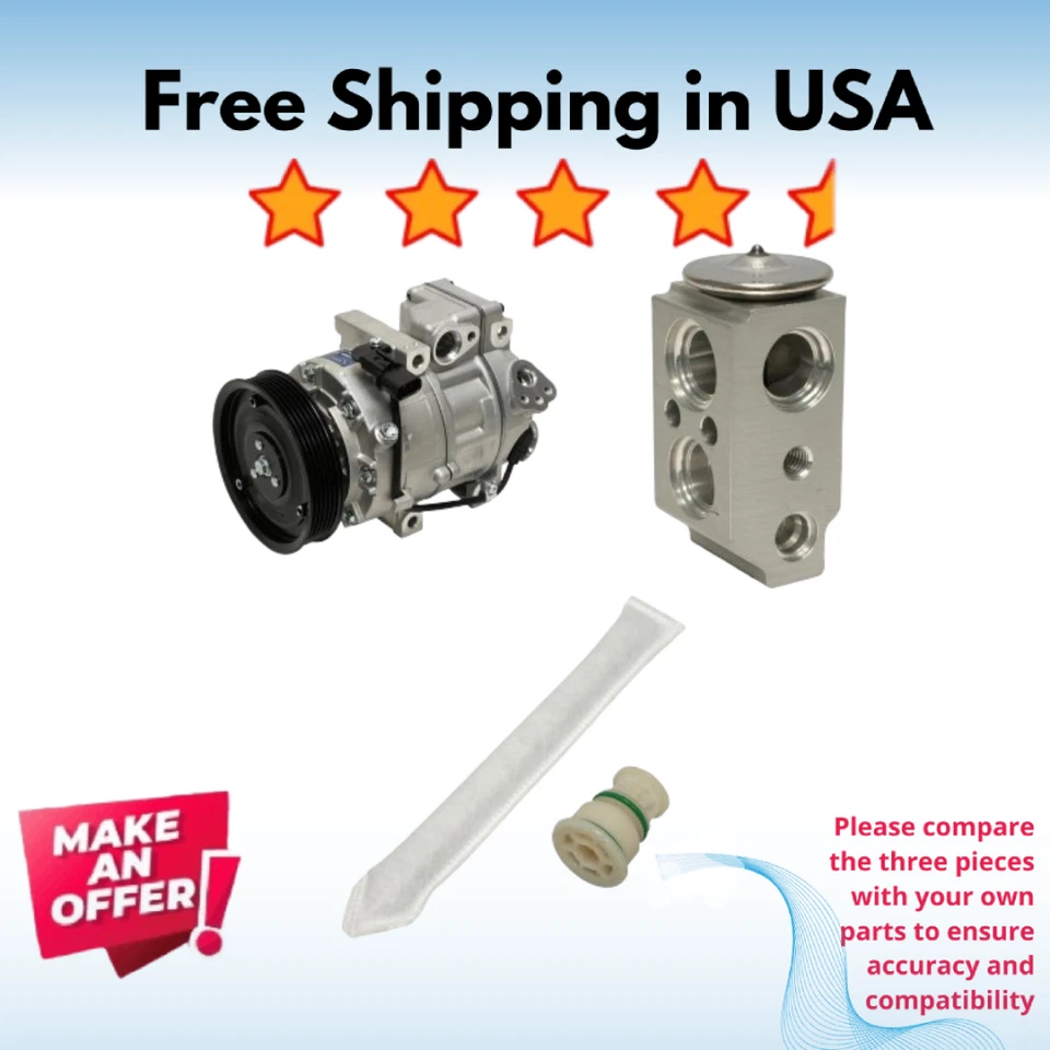 Kit Compresor A/C Fit Hyundai Santa Fe XL 2013-2019, Hyundai Santa Fe 2013-2018 Foto 1 de 1