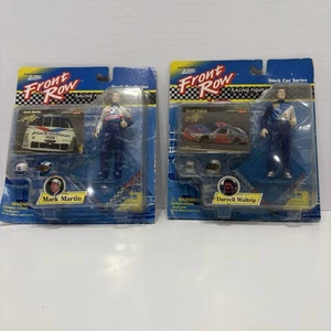Lot of 2 Johnny Lightning Front Row NASCAR Figures: Martin & Waltrip - Picture 1 of 9