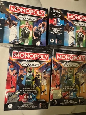 4 2024-25 Panini Prizm Monopoly NBA Baloncesto Blaster Nuevo Sellado de Fábrica COMO NUEVO Foto 1 de 2