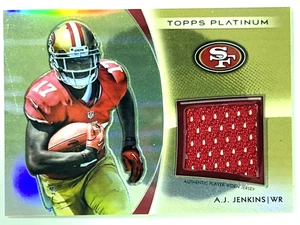 2012 Topps Platinum - Rookie Relic A.J. Jenkins #PRR-AJJ (MEM, RC) - Picture 1 of 2