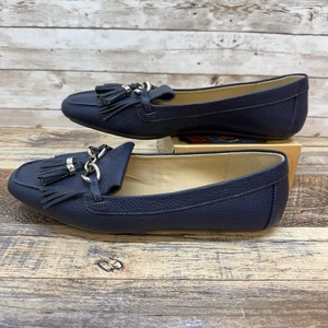 Mocasines Talbots Becca azul marino sin cordones con borla y cadena dorada para mujer 8,5 M” - Imagen 1 de 9