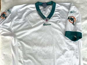 MIAMI DOLPHINS AUTHENTIC JERSEY SIZE 52 REEBOK NFL PLAYERS BLANK WHITE - Picture 1 of 12