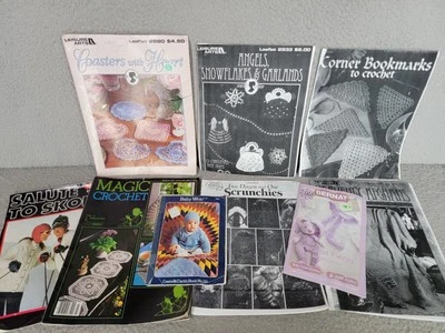 Crochet Patterns Lot Leisure Arts, Bernat, Baby, Wall Hanging, Decor, Blanket - Image 1 of 4