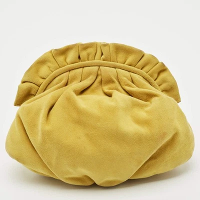 Bolsa de gamuza marni amarilla con rifas Foto 1 de 4