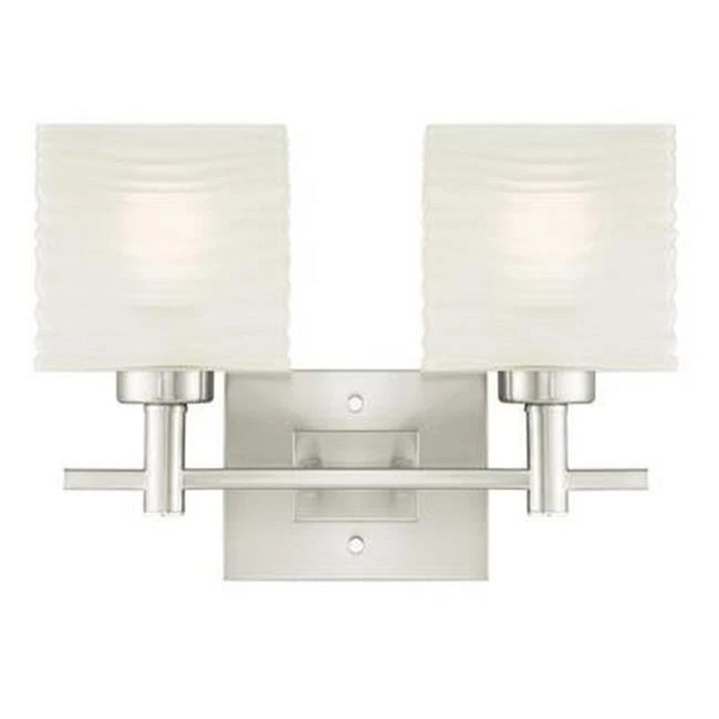 Westinghouse 6303900 Alexander Two Light Indoor Wall Fixture Brushed Nickel
