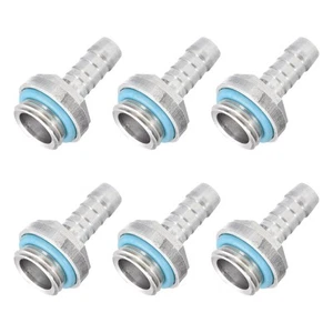 6Pcs Hose Barb Fittings G1/4 x 7mm Thread Male Aluminum Pipe Fitting Adapter - Picture 1 of 4