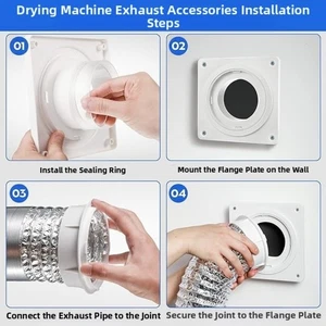 Dryer Vent Connector Kit with Airtight EVA Seal and Quick Connect Aluminum Hose - Picture 1 of 6