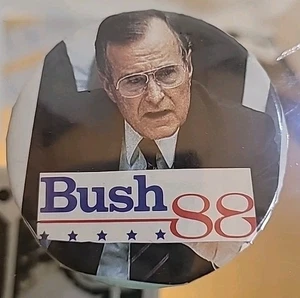 1988 George Bush Presidential Button Vintage Rare Presidential Pin Back - Picture 1 of 3
