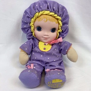 Vintage Playskool Jammie Pies Purple Pittipin Stuffed Plush Doll Polka Dots Rare - Picture 1 of 12