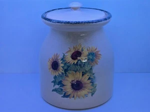 Raro bote de girasol vintage - fiesta en casa y jardín con tapa tarro de galletas 2004 - Imagen 1 de 4