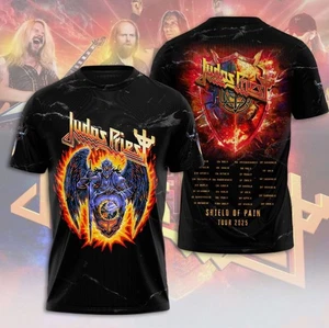 Judas Priest Shield Of Pain Tour 2025 3D T-Shirt - Picture 1 of 2