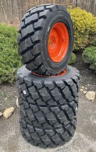 4-Heavy Duty 12-16.5 SKS-7 Skid Steer Tires/Rims for Bobcat & more-12X16.5-14PLY - Picture 1 of 6
