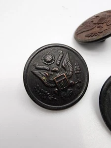 US Army WW2 Rex Products Overcoat Great Coat Buttons Repair Uniform Wool Lot x7 - Picture 1 of 9