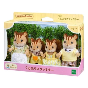 Sylvanian Families Set Famiglia Scoiattoli Noce FS-17 Calico Critters Epoca Giappone - Foto 1 di 2