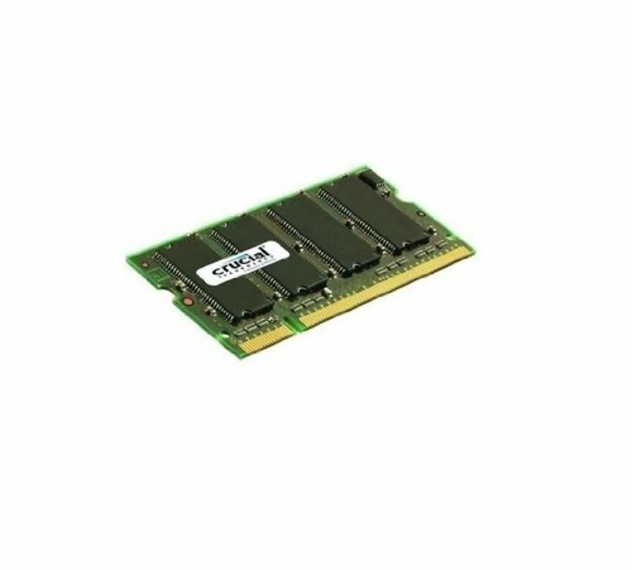 Crucial 1GB DDR-333MHz PC2700 200-PIN SODIMM 2.5V CL Memory - Image 1 of 1