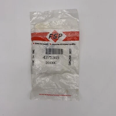 Diodo aparato FSP para Whirlpool 4375349 nuevo sellado de fábrica Foto 1 de 2