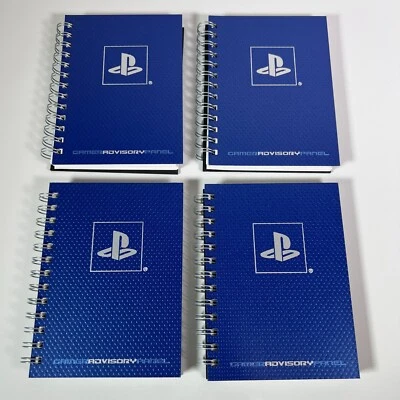 Lote 4x de notebooks Sony Playstation painel consultivo gamer bloco de notas azul forrado diário - Imagem 1 de 4