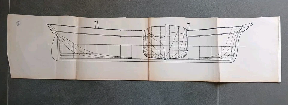 Bauplan Spantenriß Nr.6 Segelschiff  2 Master Gebraucht - Bild 1 von 1