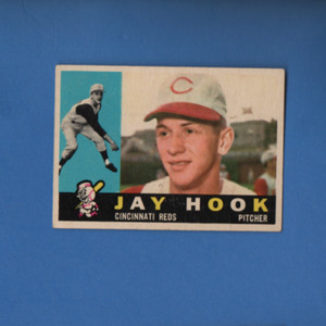1960 TOPPS #   187 JAY HOOK  CINCINNATI REDS VG