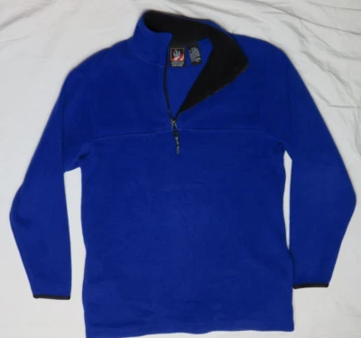 JCPENNEY USA OLYMPICS SHIRT MENS SMALL S ROYAL BLUE 1/4 ZIP FLEECE SWEATSHIRT - Image 1 of 4