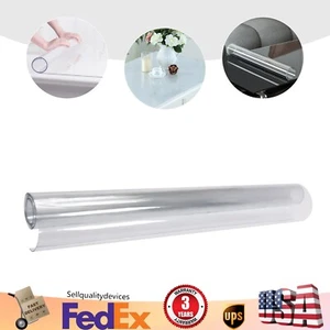 78"x42"Clear PVC Tablecloth Easy Clean Plastic Table Cover Spills Protector - Picture 1 of 13