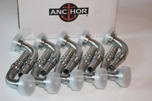 10 Caterpillar / Anchor Fluid Systems - 3/4" Hose to 1" SAE Flange 62 - Series 3 - Picture 1 of 4
