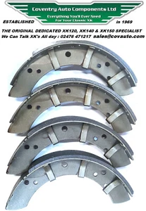JAGUAR XK120 XK140 NEW BRAKE SHOE/LINING SET 35129/3 - Picture 1 of 4