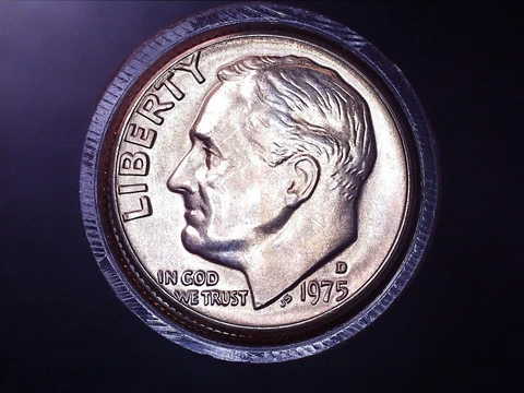 1975-D Roosevelt Dime -Choice Gem Brilliant Uncirculated Cover