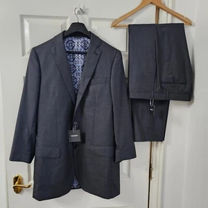 Traje de 2 piezas para hombre INDOCHINO UK40 EU50 36Wx32L lana cachemir gris carbón - Imagen 1 de 20