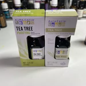 2 Boxes NEW Unopened Aura Cacia Tea Tree 0.5 oz (15mL) - Picture 1 of 2