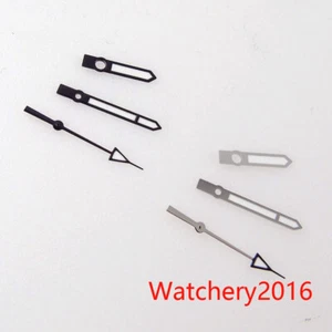Watches Parts Black Edge White Watch Hands Luminous fit NH35 Movement Mens Watch - Picture 1 of 8