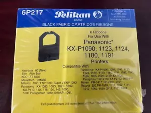 6 EA PANASONIC KX-P115 (KX-P145) COMPATIBLE RIBBON 1080 1123 1124 1180 1191 - Picture 1 of 3