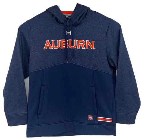 Under Armour Cold Gear Auburn Tigers Hoodie Sweatshirt Mens L Blue Cover