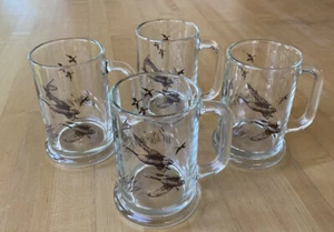Avon 1982 vintage 16 oz. Tazas de cerveza de vidrio con diseño de gansos canadienses - Juego de 4 - Imagen 1 de 12