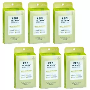 Voesh Pedi In A Box 4 In 1 Deluxe Pediküre OLIVE SENSATION 6er Pack - Bild 1 von 4